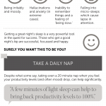 Success and Sleep Infographic