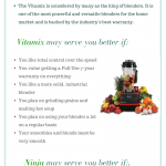 Ninja Vs Vitamix Infographic