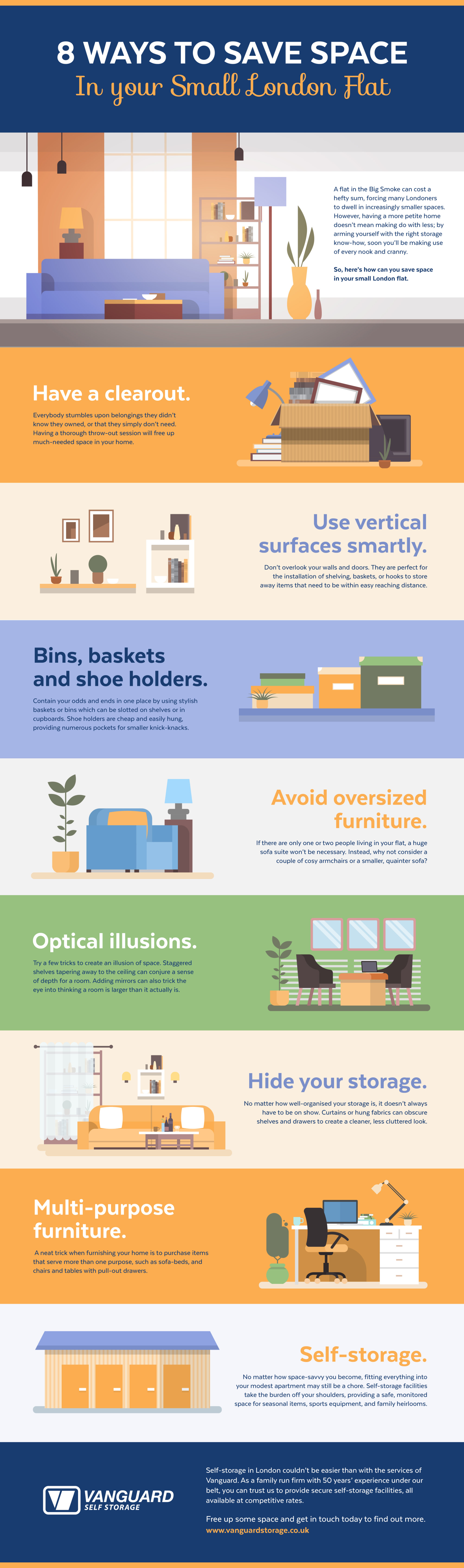 Home space saving infographic