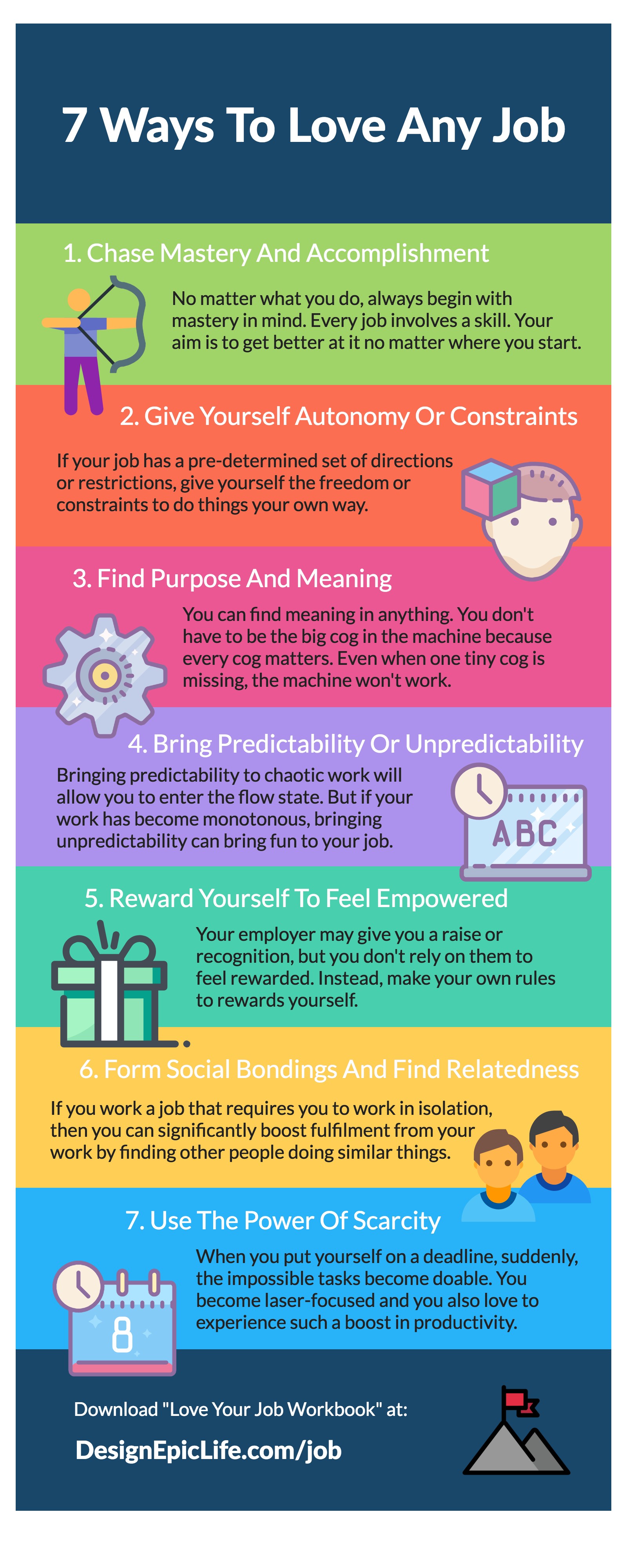 How to love your job infographic