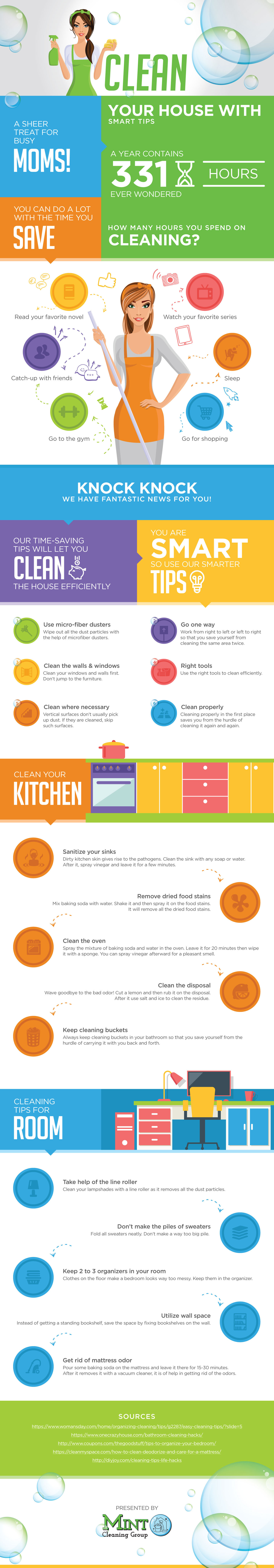 cleaning tips infographic