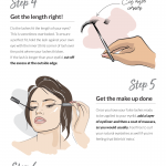 applying false eyelashes infographic